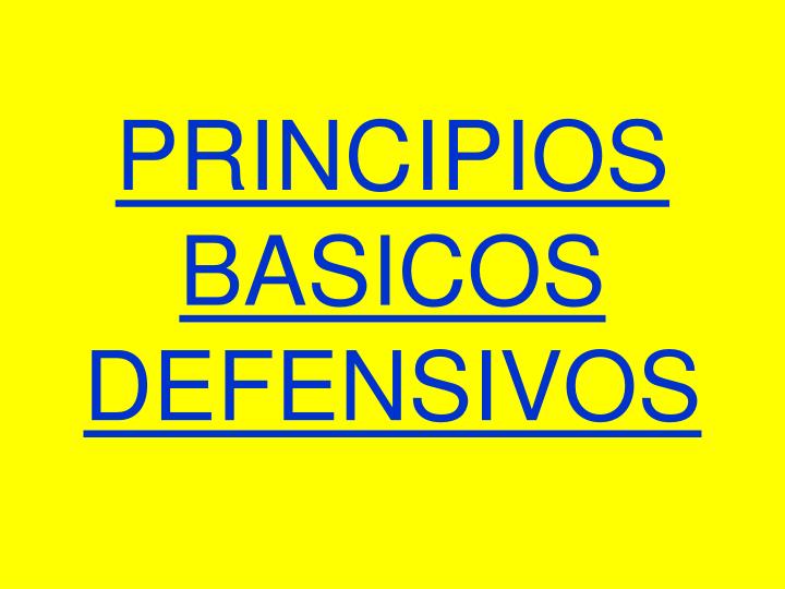 principios basicos defensivos