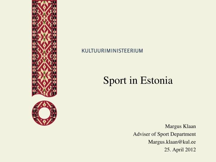 sport in estonia