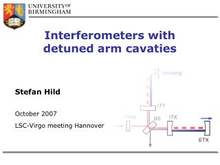 Interferometers with detuned arm cavaties