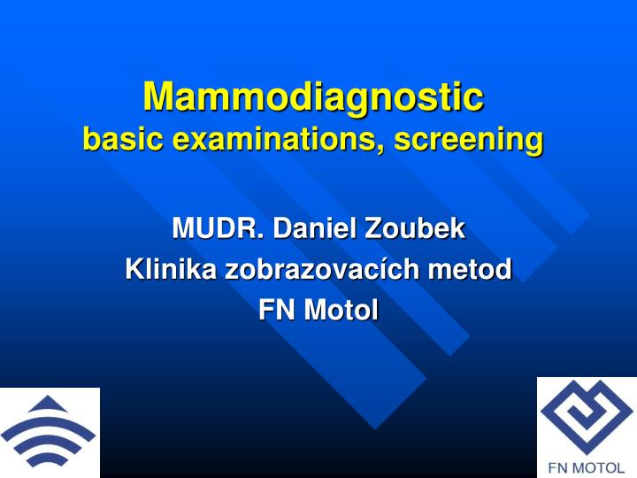 mammodiagnostic basic examinations screening