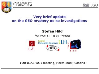 Very brief update on the GEO mystery noise investigations
