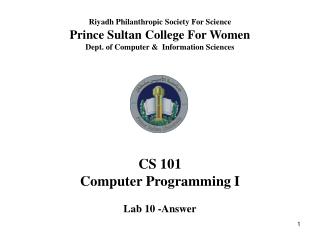 Riyadh Philanthropic Society For Science Prince Sultan College For Women