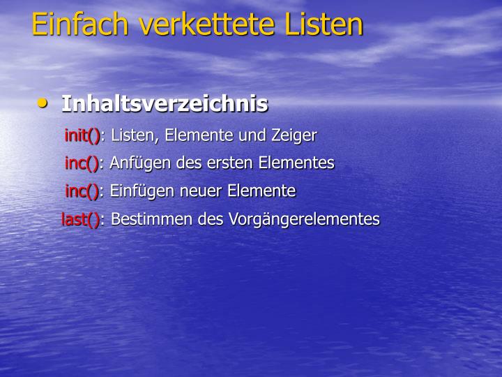 einfach verkettete listen