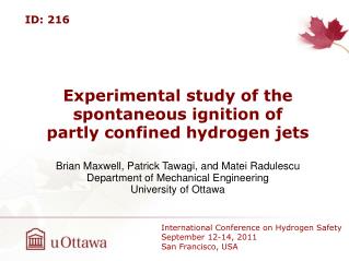 Experimental study of the spontaneous ignition of partly confined hydrogen jets