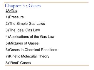 Chapter 5 : Gases