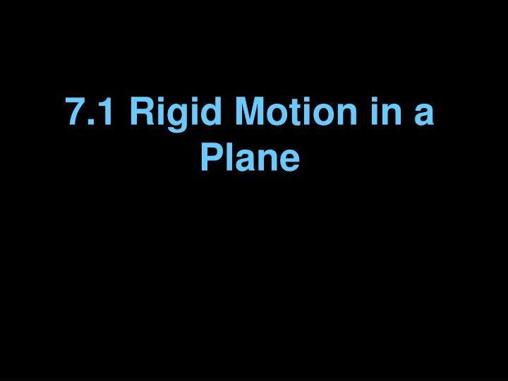 7 1 rigid motion in a plane