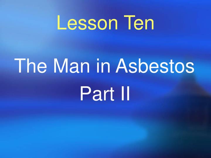 lesson ten