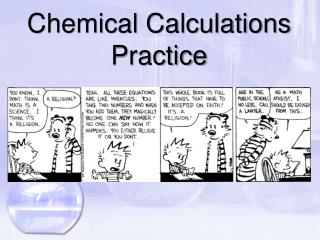 Chemical Calculations Practice