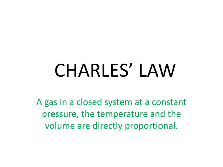charles law