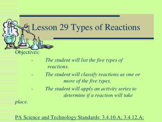Lesson 29 Types of Reactions