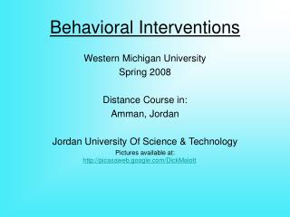 behavioral interventions