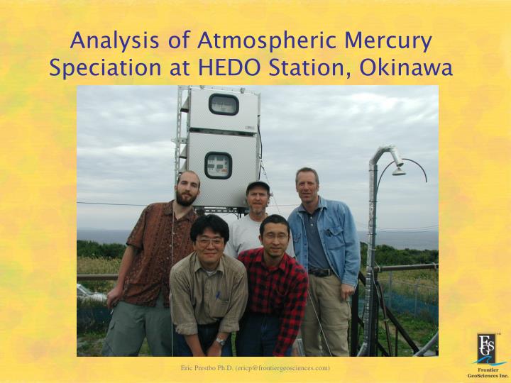 analysis of atmospheric mercury speciation at hedo station okinawa