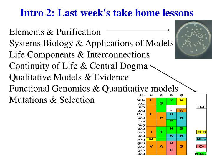 intro 2 last week s take home lessons