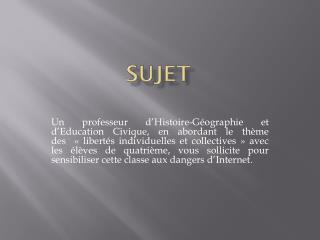 sujet