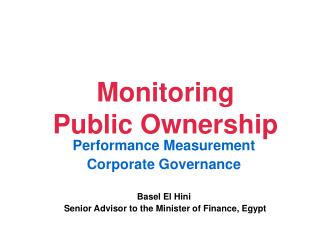 Monitoring Public Ownership