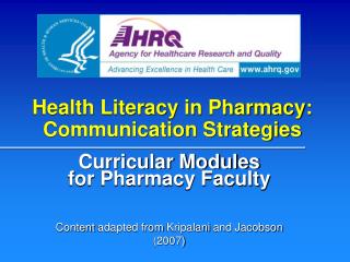 Health Literacy in Pharmacy: Communication Strategies