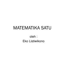 matematika satu