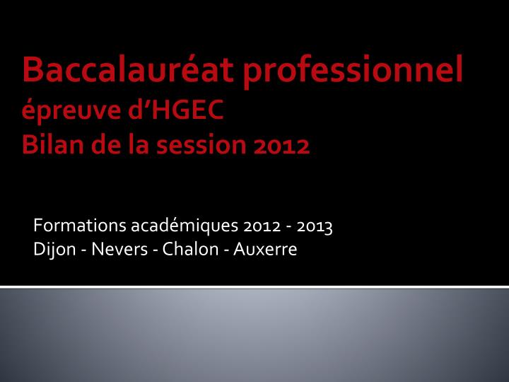 formations acad miques 2012 2013 dijon nevers chalon auxerre