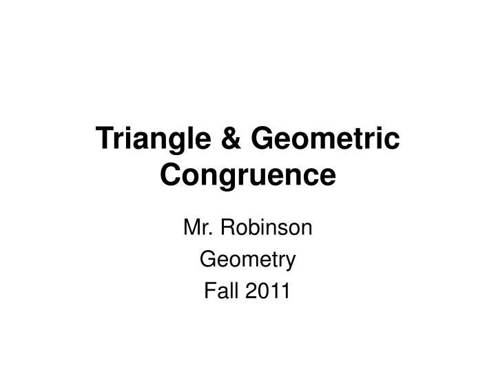 triangle geometric congruence