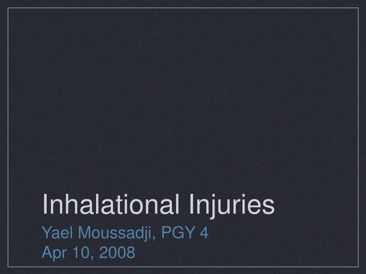 inhalational injuries