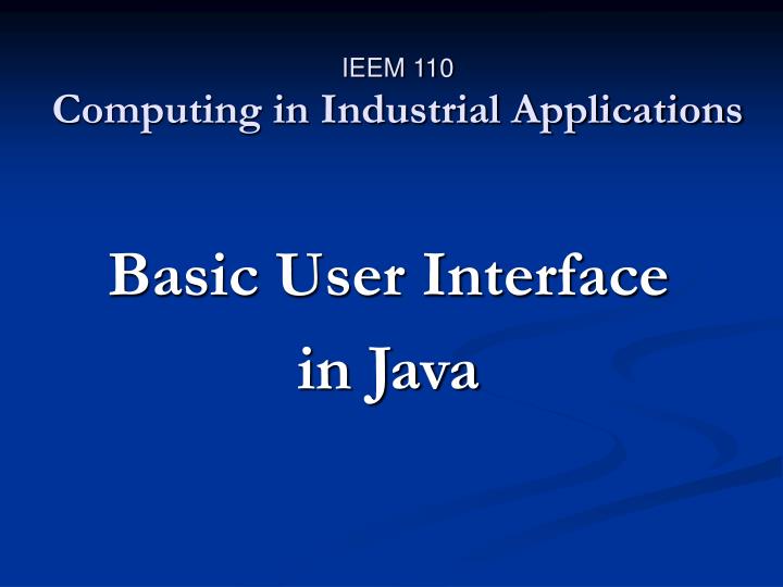 ieem 110 computing in industrial applications