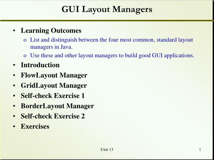 gui layout managers