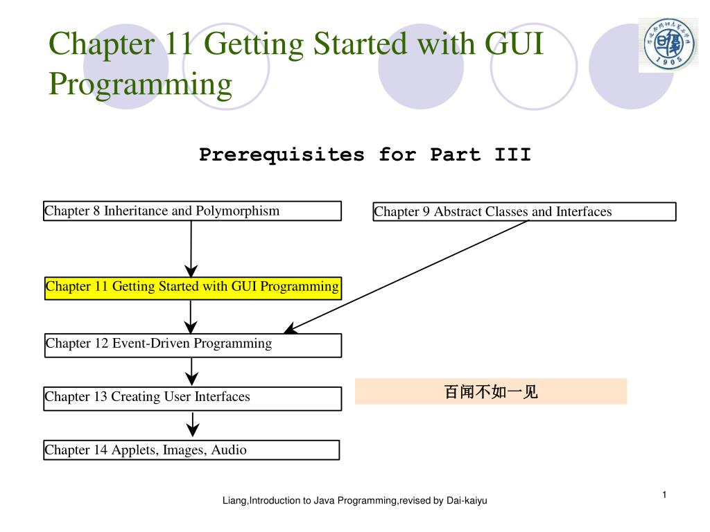PPT - Chapter 11 Getting Started with GUI Programming PowerPoint ...