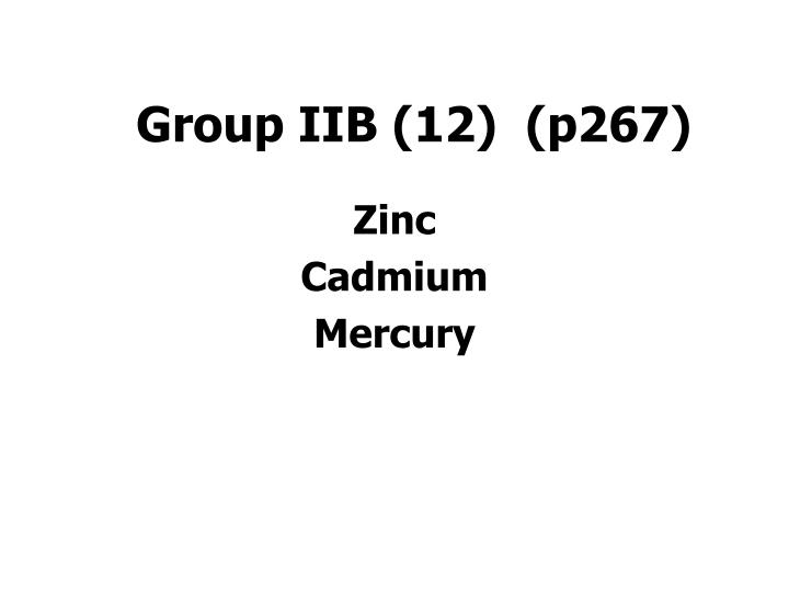 group iib 12 p267