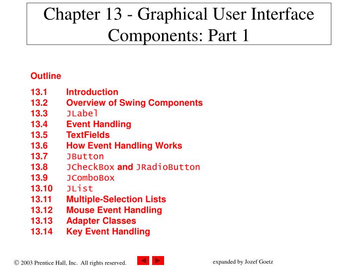 chapter 13 graphical user interface components part 1