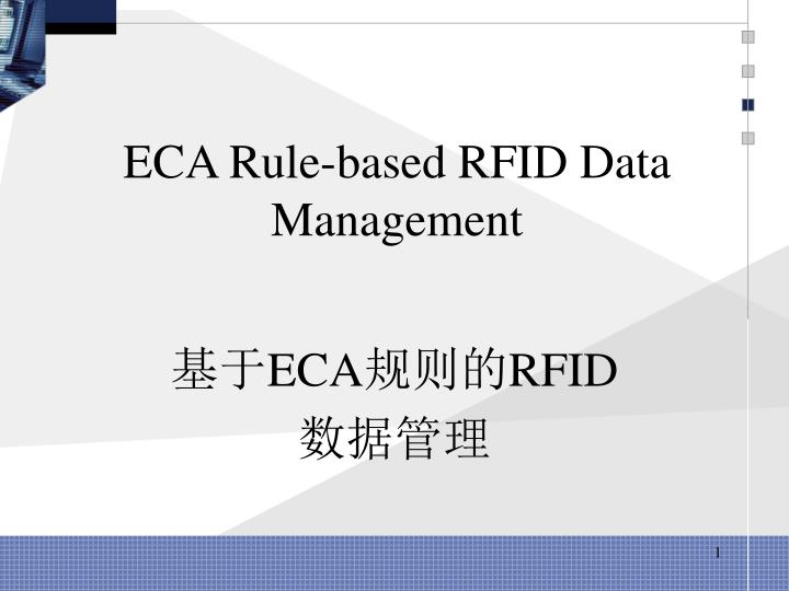 eca rule based rfid data management