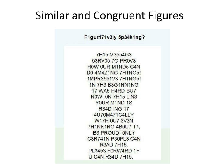 similar and congruent figures