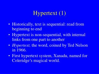 Hypertext (1)