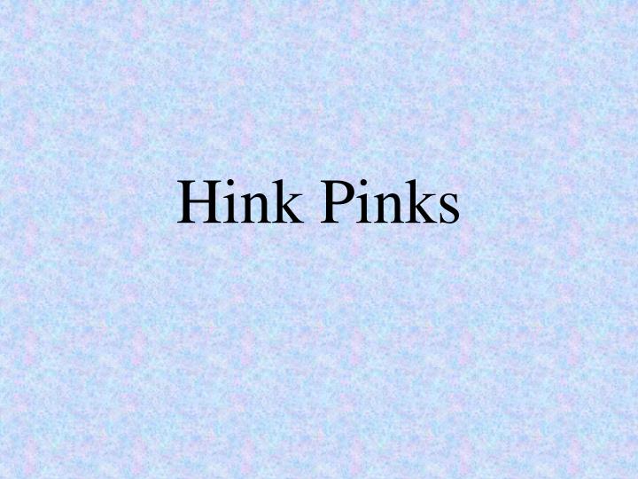 hink pinks