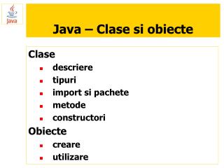 java clase si obiecte