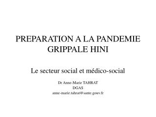 preparation a la pandemie grippale hini