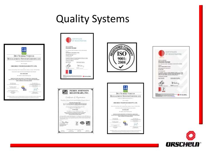 quality systems