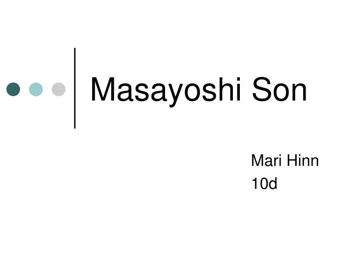 masayoshi son