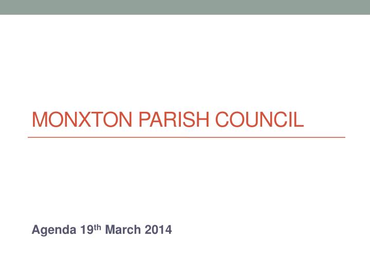 monxton parish council