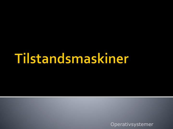 tilstandsmaskiner