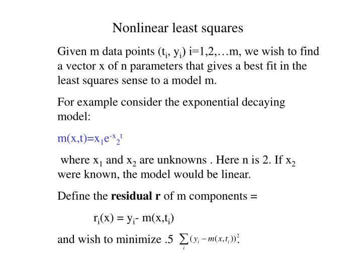 nonlinear least squares