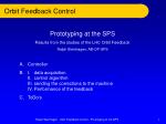 Orbit Feedback Control - slide 1