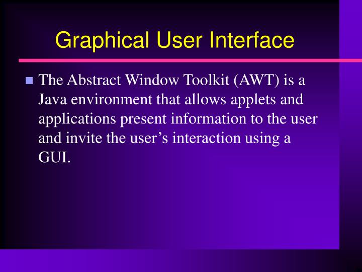 graphical user interface