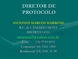diretor de protocolo