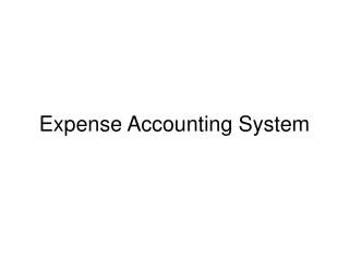 Expense Accounting System