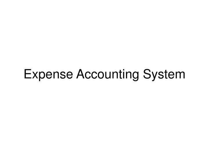 expense accounting system