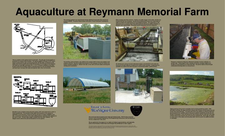 aquaculture at reymann memorial farm
