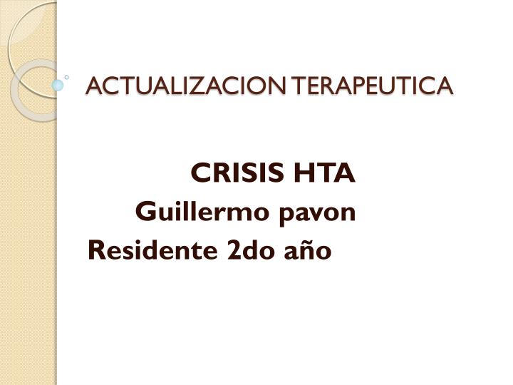 actualizacion terapeutica