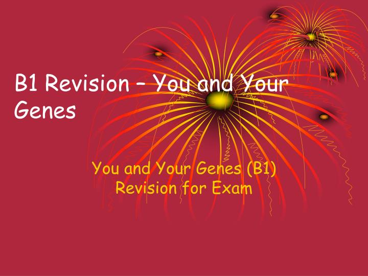 b1 revision you and your genes