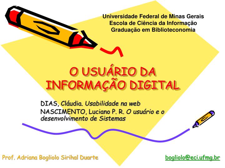 o usu rio da informa o digital