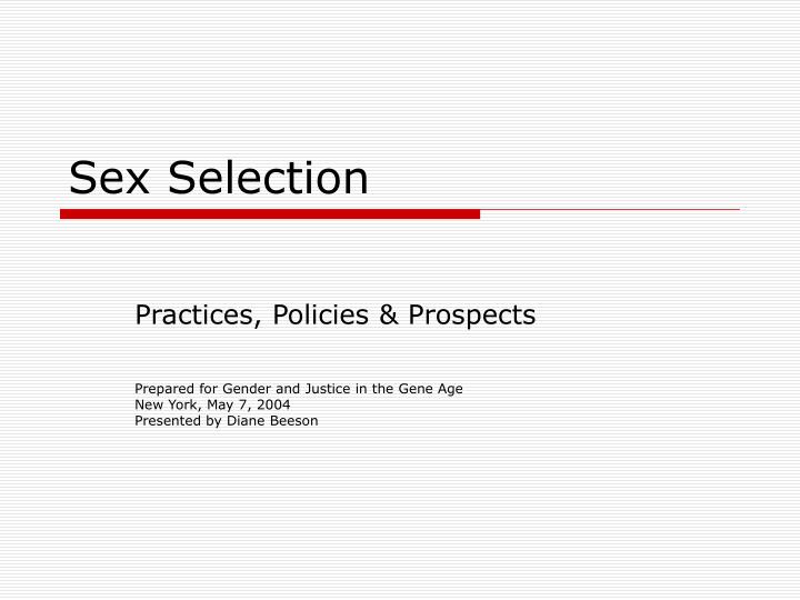 sex selection